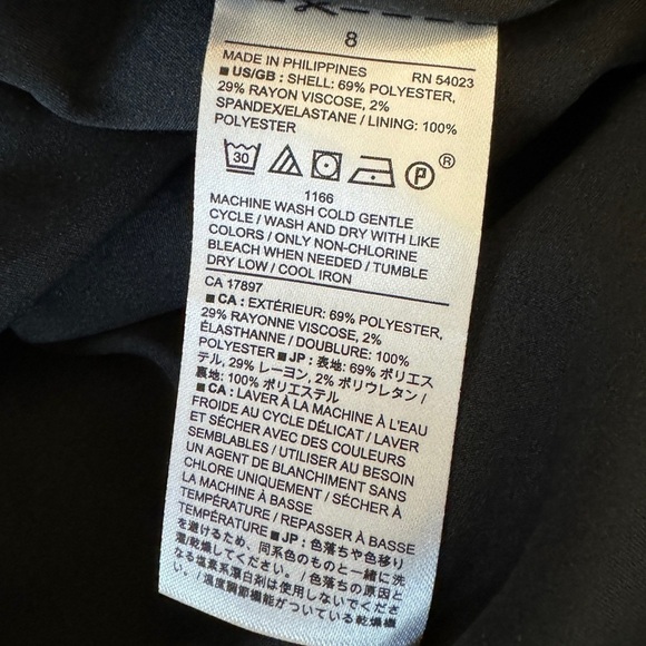 Banana Republic Black Knee-Length Pencil Skirt, Size 8 - Picture 4 of 4